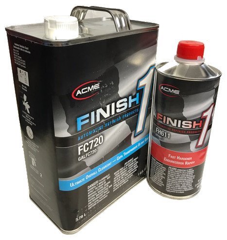Sherwin Williams Finish 1 Ultimate Overall Clearcoat, Fc720, 1Gal /With Hardener (Hardener Fast - Fh611)