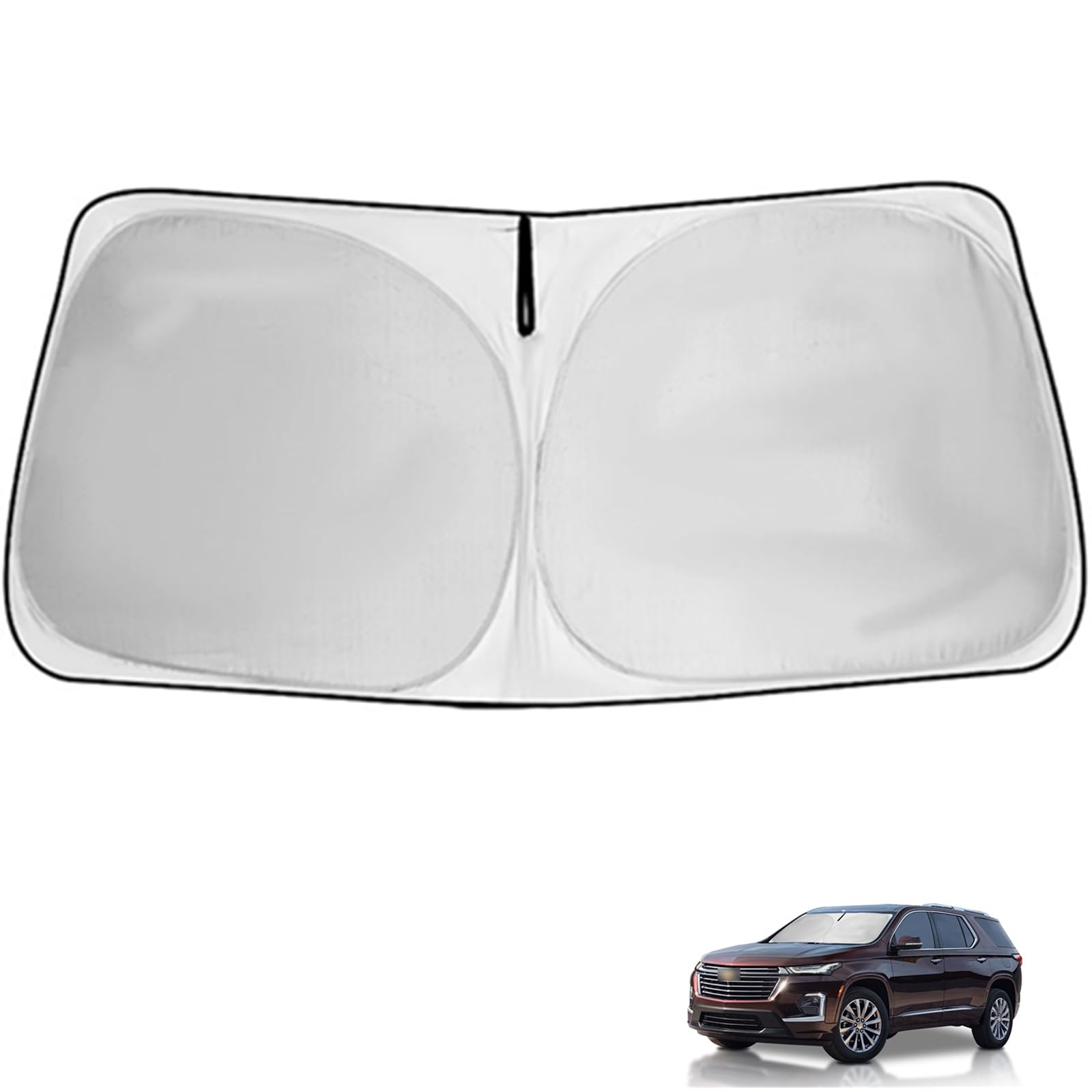 Hohuigo Windshield Sun Shade For 2018-2025 Chevy Traverse (Ls, Lt, Rs, Redline, Premier, High Country), Front Window Sunshade Fo