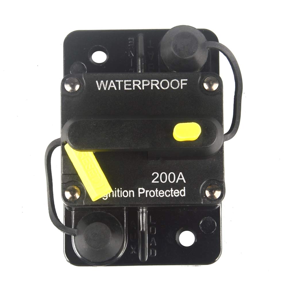 Wohhom 200 Amp Circuit Breaker Dc 12V -48V Waterproof 30A-300A Manual Reset Fuse Inverter For Trolling Motor Auto Car Rv Marine