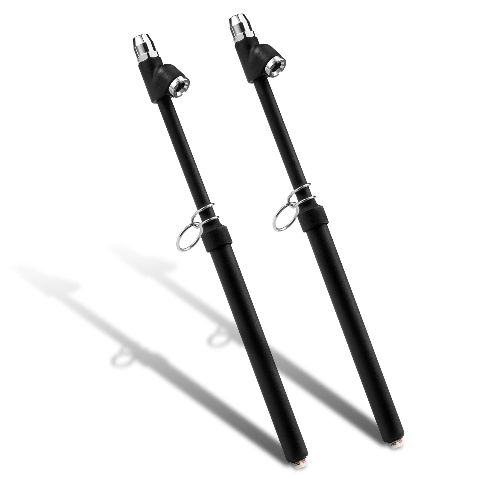 CZC AUTO Tire Pressure Gauge Heavy Duty Air Pressure Tire Gauge, Straight-on Foot Dual Head Chucks, Black Painting, 10-150PSI 10