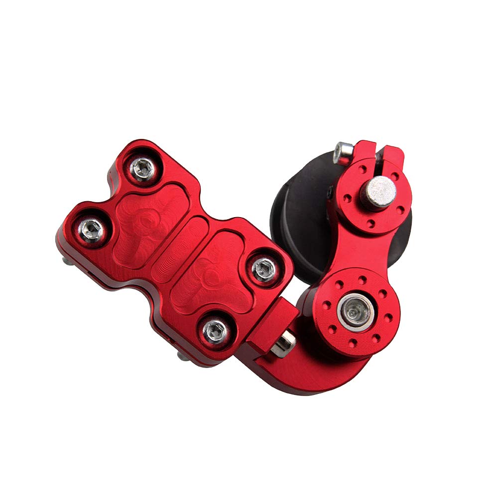 Chain Tensioner Adjuster Universal Aluminum Chain Automatic Regulator for Motorcycle Motocross Dirt Pit Bike ATV (red)