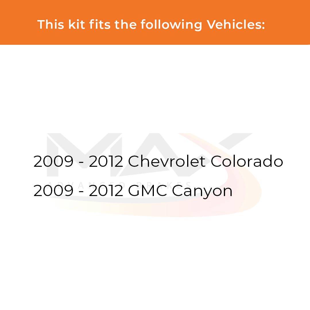 Max Advanced Brakes Front Brake Kit Compatible With 2009 2010 2011 2012 Chevy Colorado Compatible With Gmc Canyon Replacement Premium Oe Disc Brake Rotors And Ceramic Brake Pads