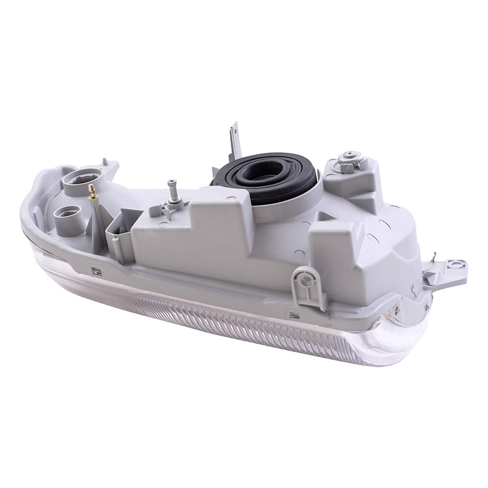 Brock Replacement Pair Set Halogen Combination Headlights Headlamps W/Chrome Bezel Compatible With Grand Vitara Xl-7 & Vitara 35