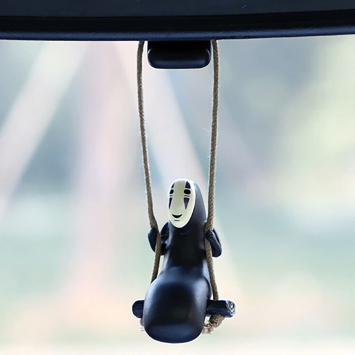 Anime Car Accessories Of No Face Man Car Pendant Hanging Swing, For Car Rear View Mirror Accessories, Home Gardening Hanging Micro Landscape Office Decor Birthday Gift Romantic Gift For Boyfriend