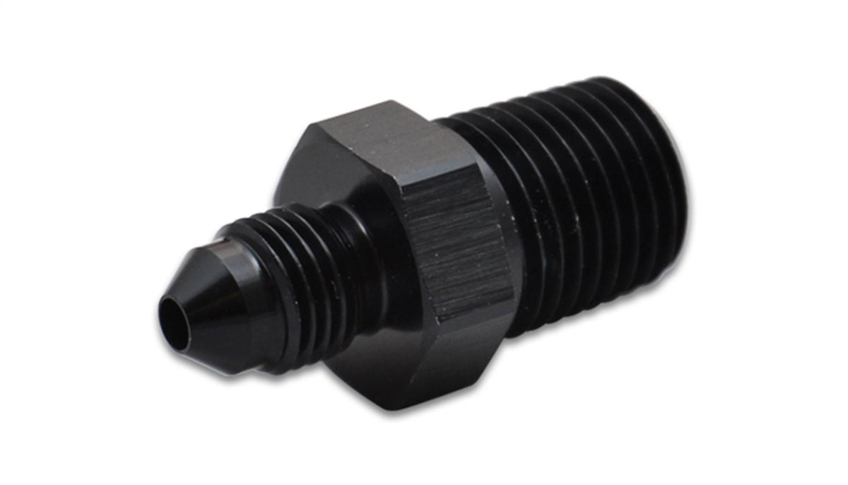 Vibrant Performance Power 10293 Fitting, Adapter, Straight, Male -4 An To Male 1/8 In. Npt, Aluminum, Black Anodized, Each