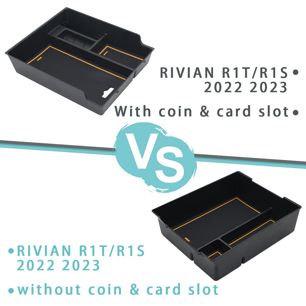 Bestevmod Center Console Organizer Tray Compatible With Rivian R1T R1S 2022 2023 2024 2025 Accessories Center Console Storage Bo