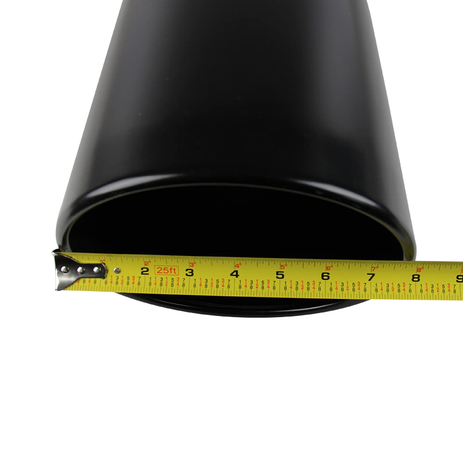 Spec-D Tuning 4&quot;Inlet/8&quot; Outlet Black Stainless Steel Truck Bolt-On Exhaust Muffler Tip