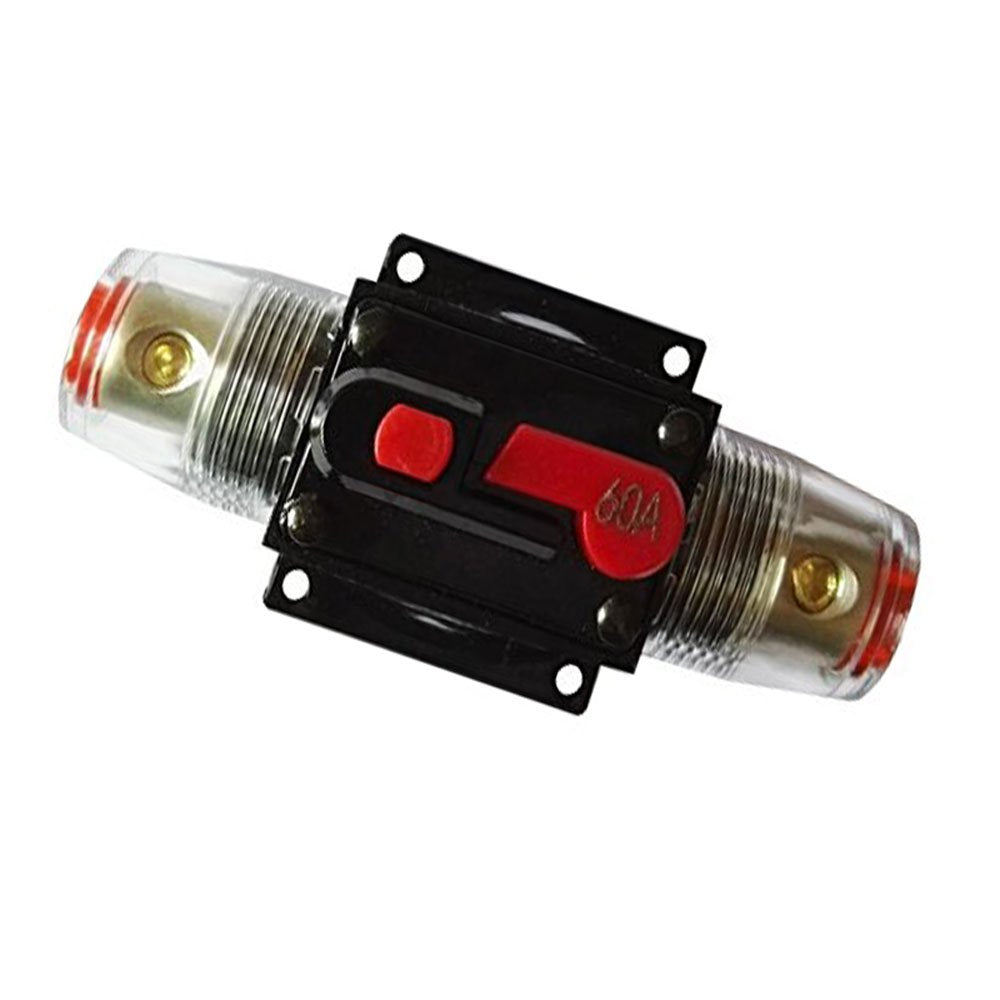 Zookoto 60 Amp Circuit Breaker With Manual Reset Fuse Holder Solar Panel Fuse For Auto Car Marine Boat Stereo Switch Audio Inver