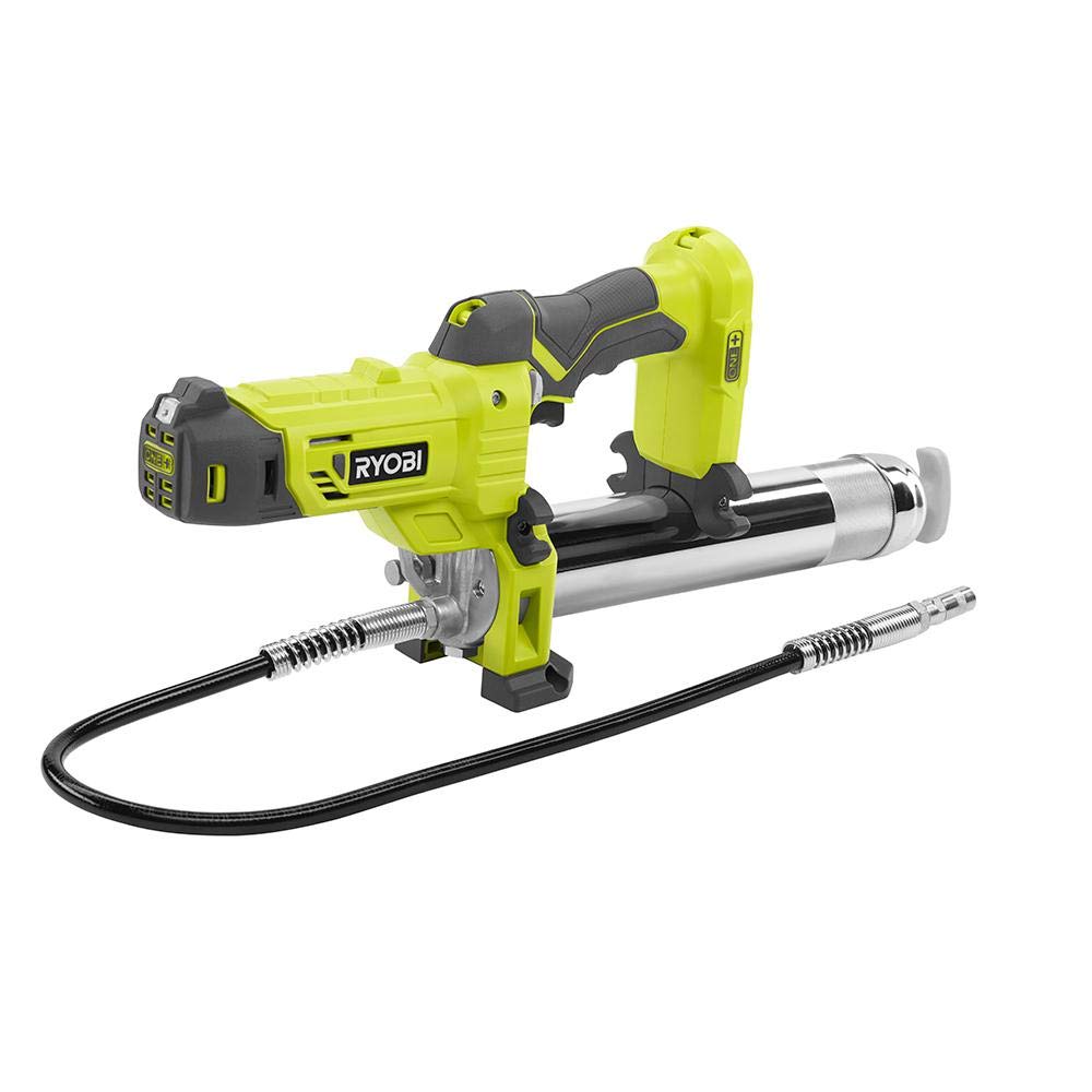 RYOBI 18V Cordless Grease Gun P3410 - Green, Plastic/Metal Construction, Tool-Only