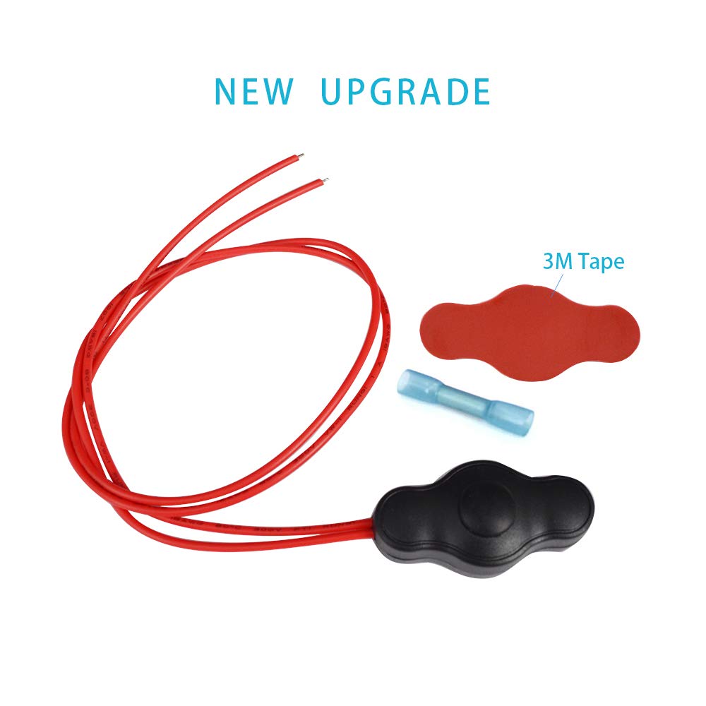 Kingshowstar 12V Waterproof Push-Button On-Off Switch With Quick Connector For Led Accent Lighting On Motorcycles, Cars, Trucks, Atvs, Golf Carts, Etc