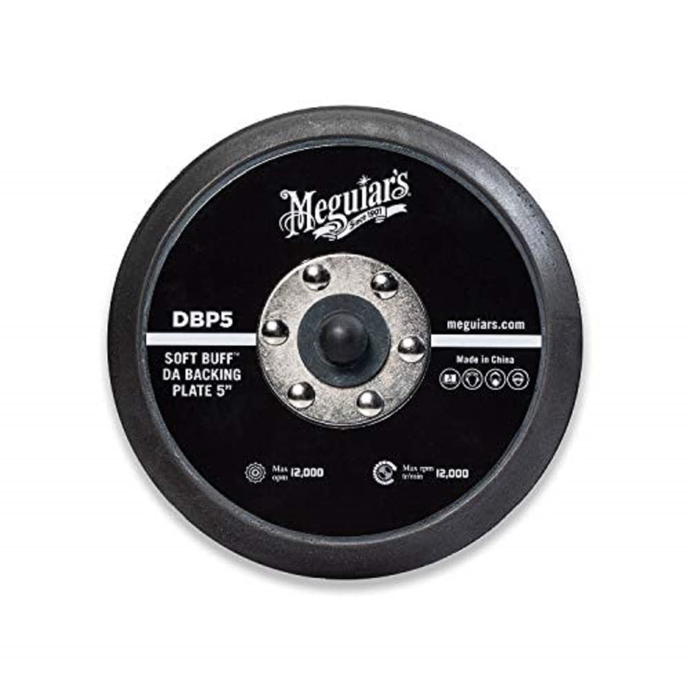 Meguiars 5'' Soft Buff Da Backing Plate Dbp5 - Dual Action Backing Plate For Da Polishers That Distributes Pressure Evenly, Impr