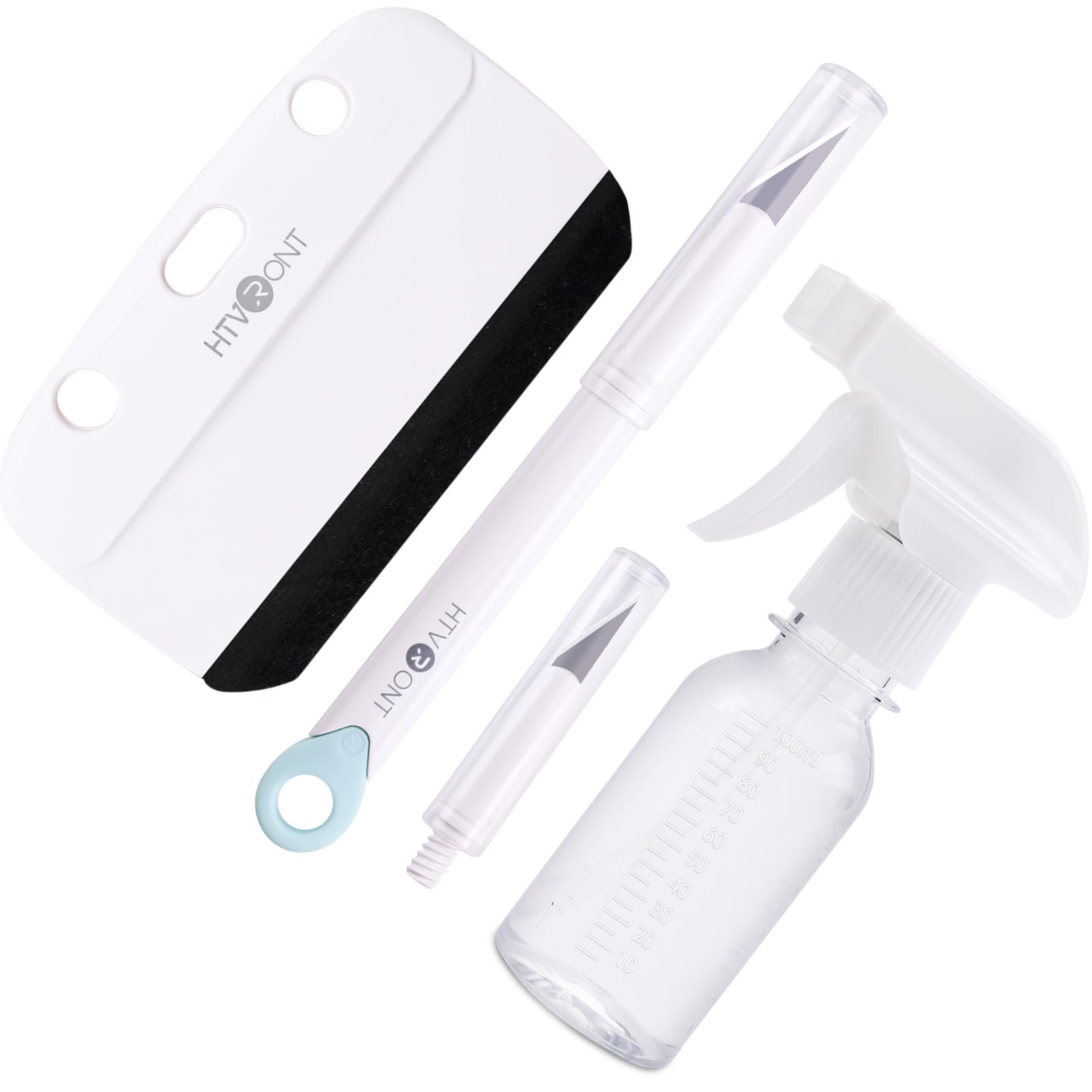 Htvront Window Film Kit - 4 Pcs Window Privacy Film Installation Tools, Easy To Apply Glass & Car Windows Tint Kit, Includes Fel