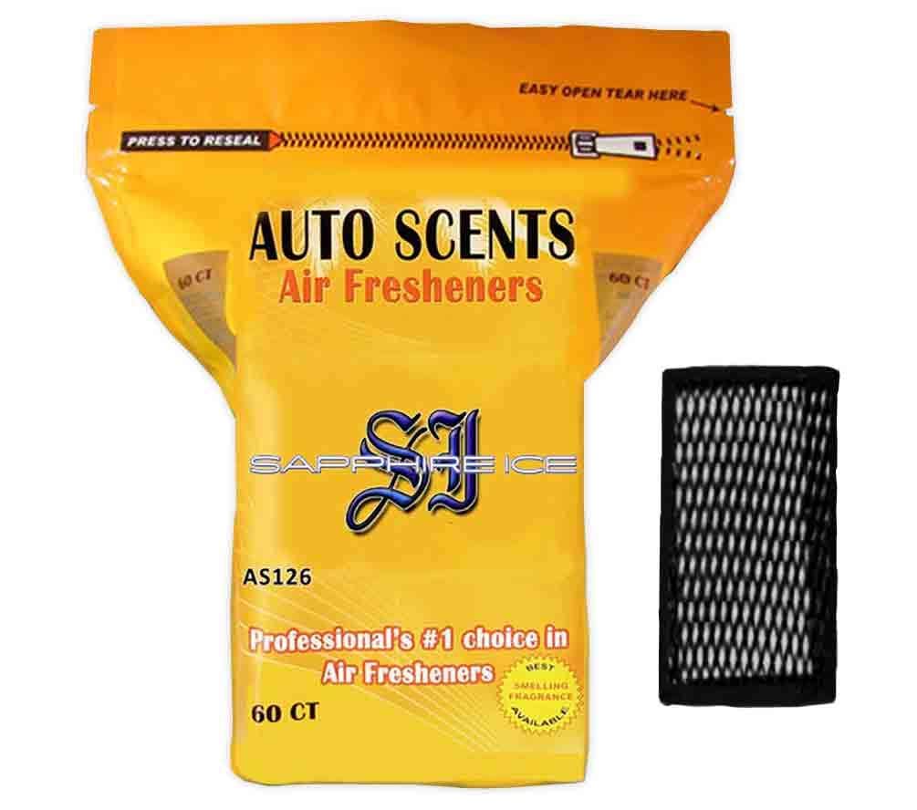 Professional Air Freshener Pads - Remove The Worst Smells With These Heavy Duty Pads (60 Pads Per Pack) (Sapphire Ice)