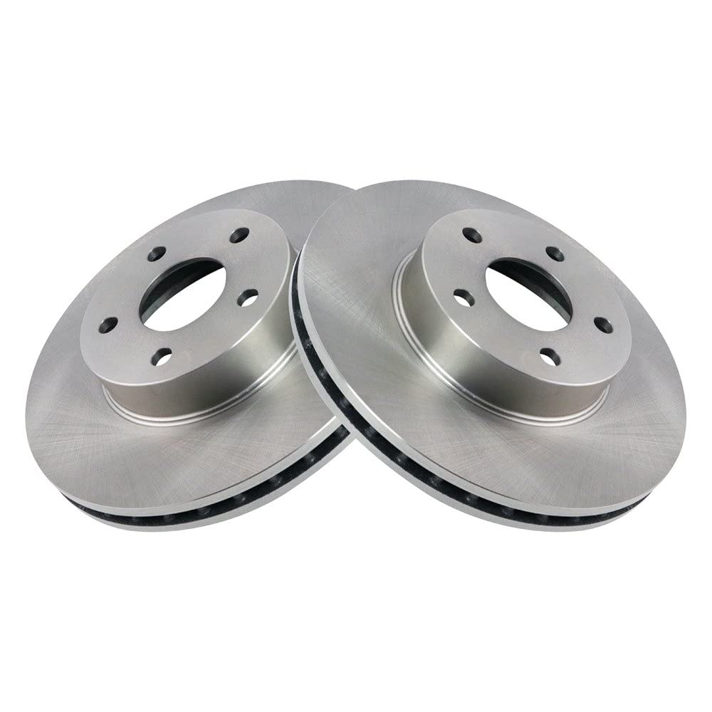 Trq Front Brake Rotors Set Vented Compatible With 1993-2001 Subaru Impreza 1990-2000 Legacy