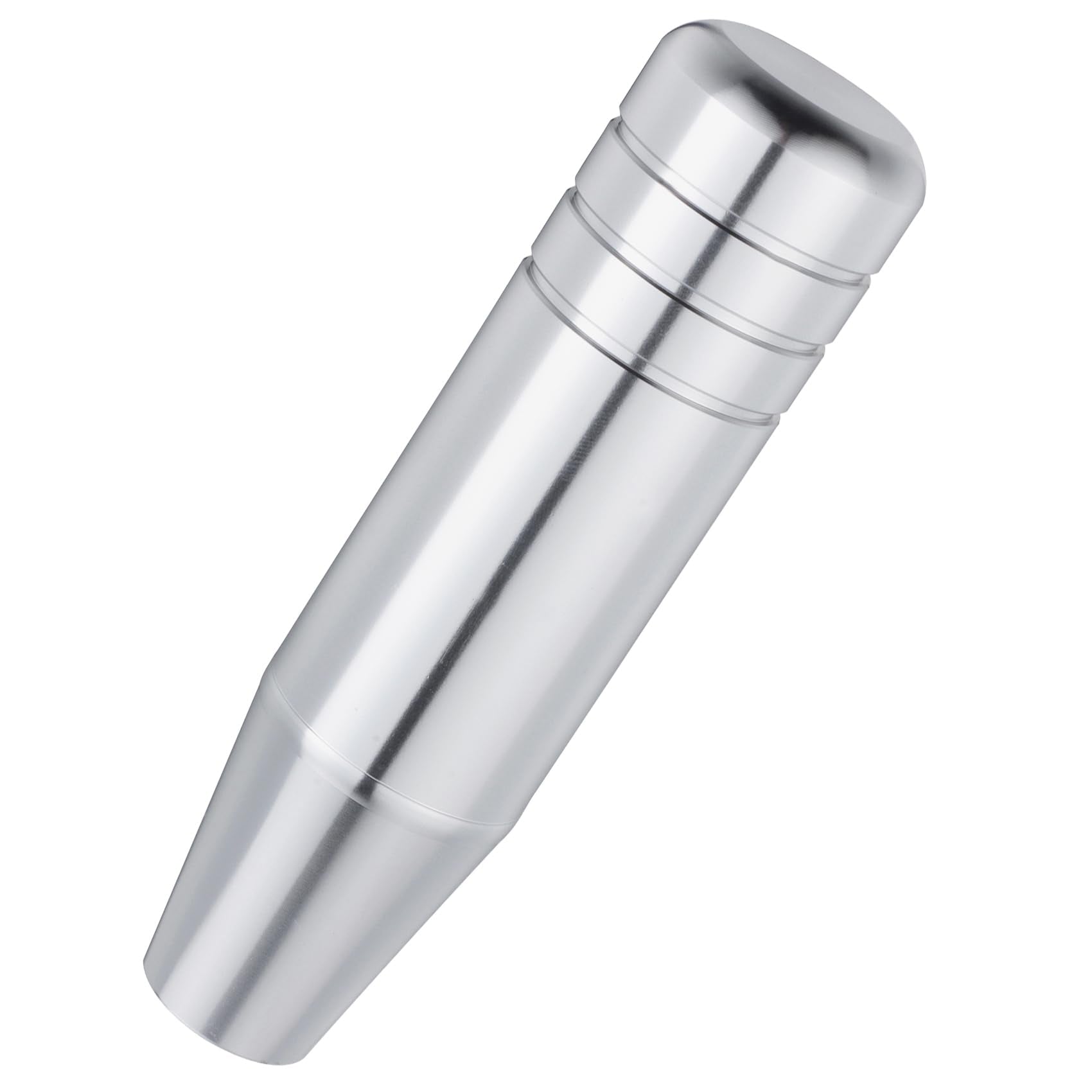 Abfer 5'' Heavy Weighted Shifter Knob, Aluminum Alloy Car Gear Lever Stick Shift Handle Fit Most Automatic Manual Vehicle (Silve