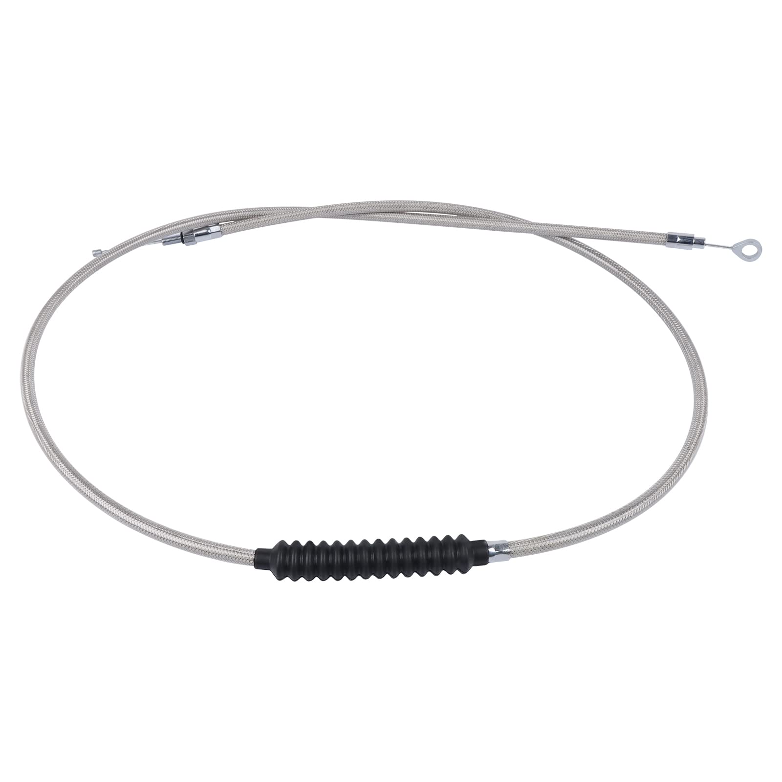 Worldmotop 63' 67“ 71' 75” 79' Stainless Steel Clutch Cable Wire Kit Compatible With Harley Iron Xl 883 1200 Dyna Softail Fat Boy Heritage Road King Motorcycle Clutch Cable Wiree(75”)