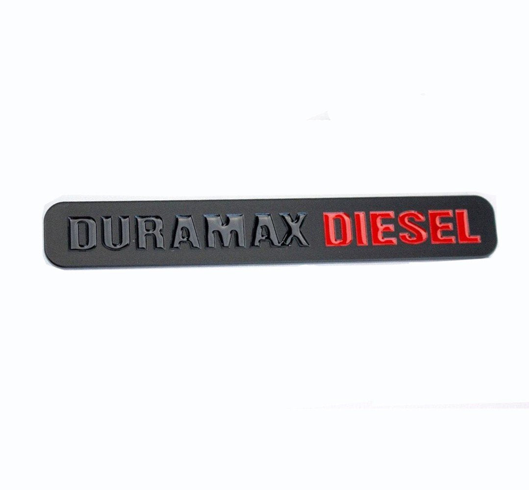 3Pack Oem Duramax Allison Truck Emblem Badges Compatible With Silverado 2500 3500 Hd Sierra Glossy (Black Red)