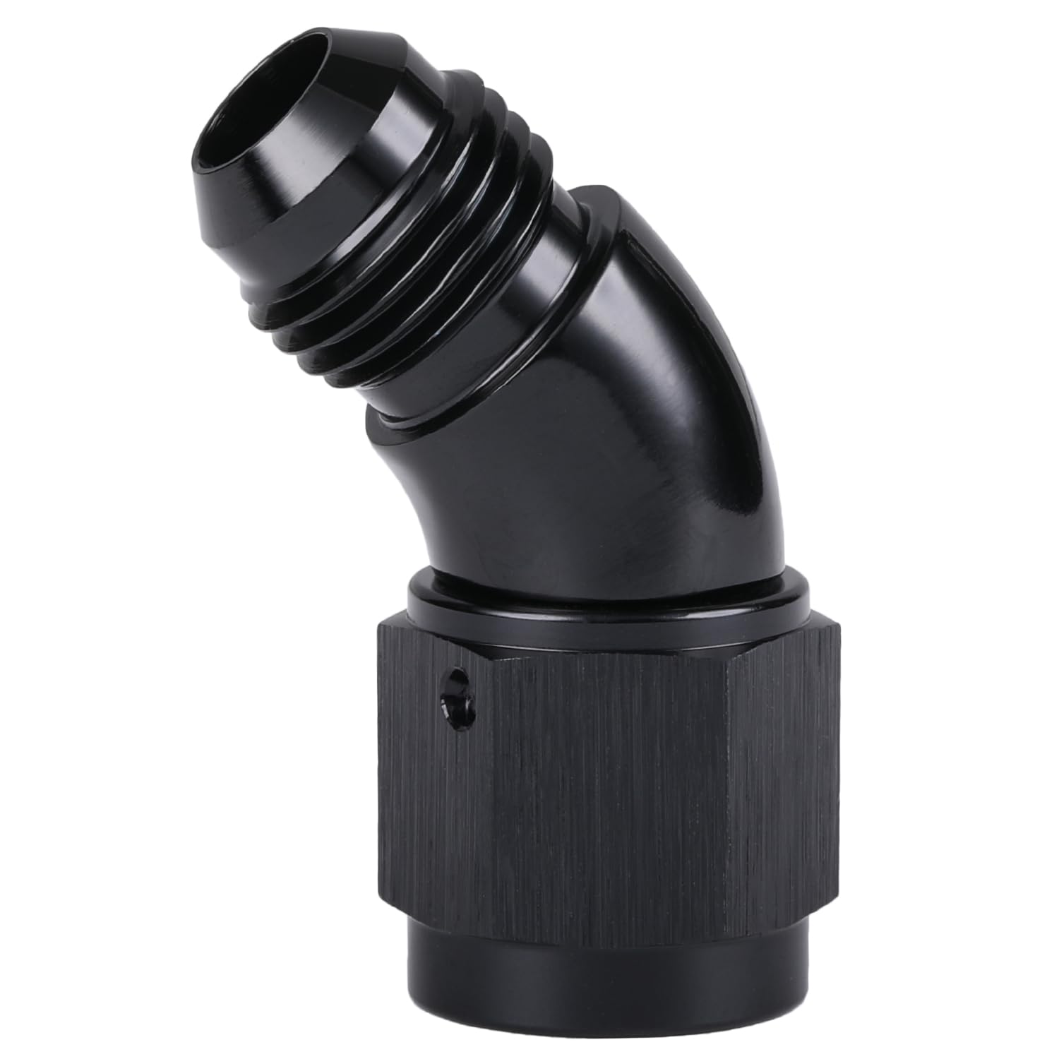 Podavelle 45 Degree 6An Male To 6An Female Swivel Full Flow Fitting Adapter Coupler Aluminum Black