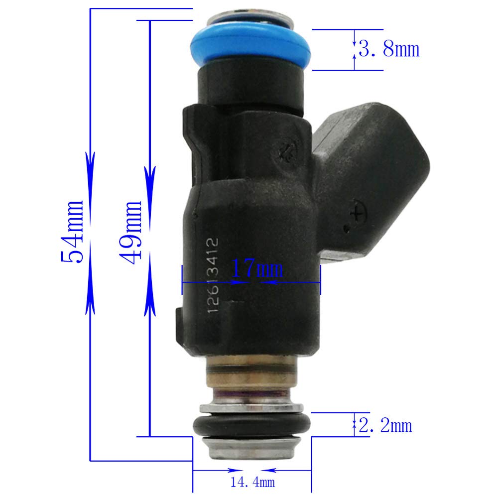 Automotive-Leader 8Pcs Fj1089 12613412 Fuel Injectors Nozzles 4 Holes Engine For 2010-2013 Chevrolet Silverado 1500 2500 Hd Cadillac Escalade 6.0 Vortec V8 Engine