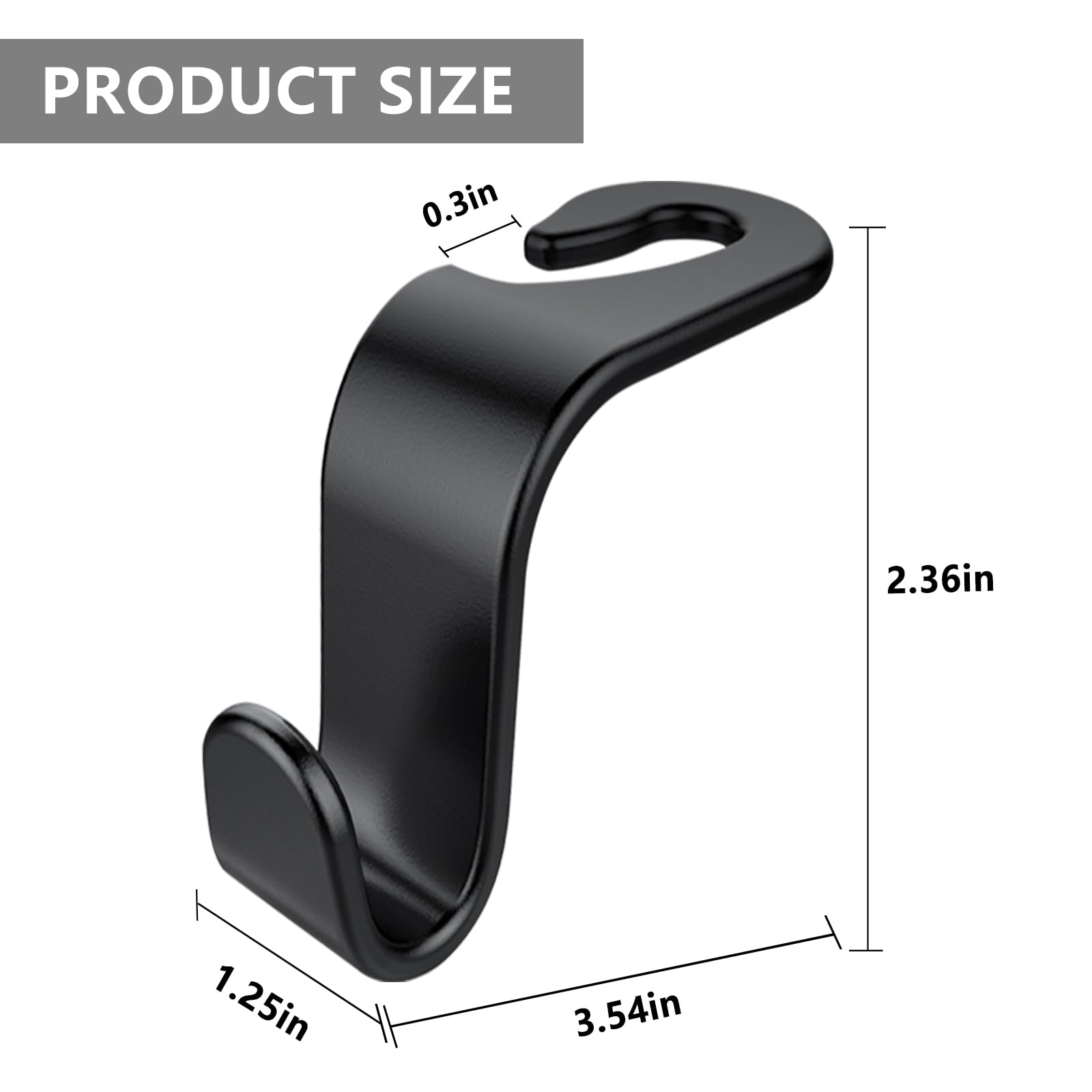 Dtdnzkn 8-Pack Car Seat Back Storage Hook, Auto Seat Hook Hangers Storage Organizer Interior Accessories For Purse Coats Umbrell