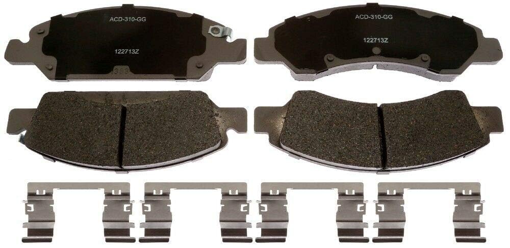 Acdelco Silver 14D1367Ch Ceramic Front Disc Brake Pad Set With Hardware