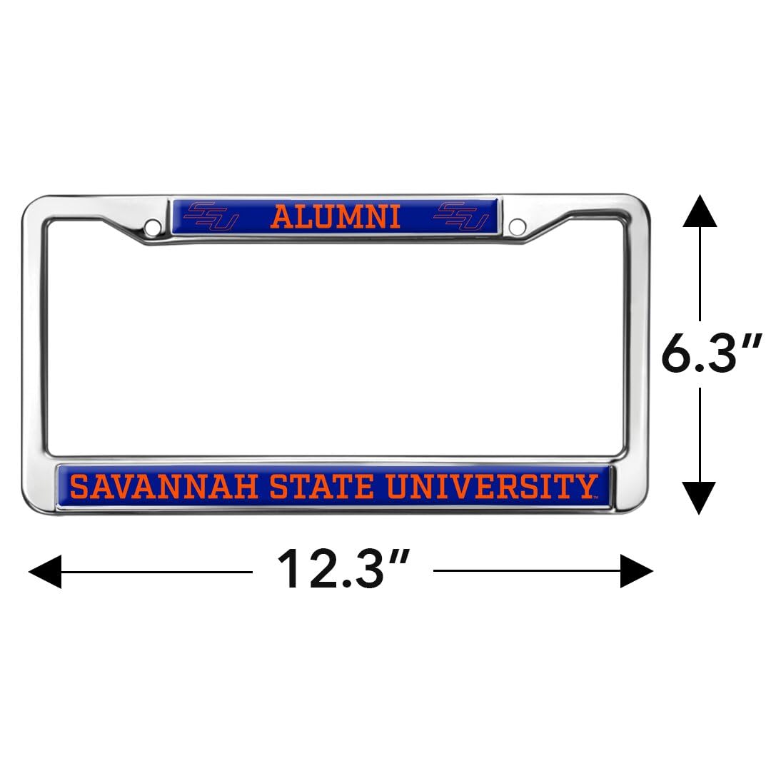 GRAPHICS & MORE Savannah State University License Plate Frame - Metal, Full Size, Savannah State Tigers Design