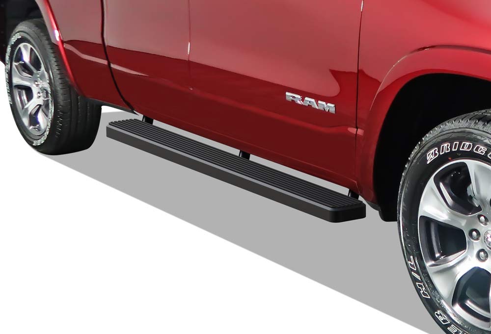 Aps Running Boards 5 Inches Matte Black Compatible With Ram 1500 2019-2024 Quad Cab For New Body Style Only (Exclude 19-24 Ram 1500 Classic) Stainless Steel (Nerf Bars Side Steps Side Bars)