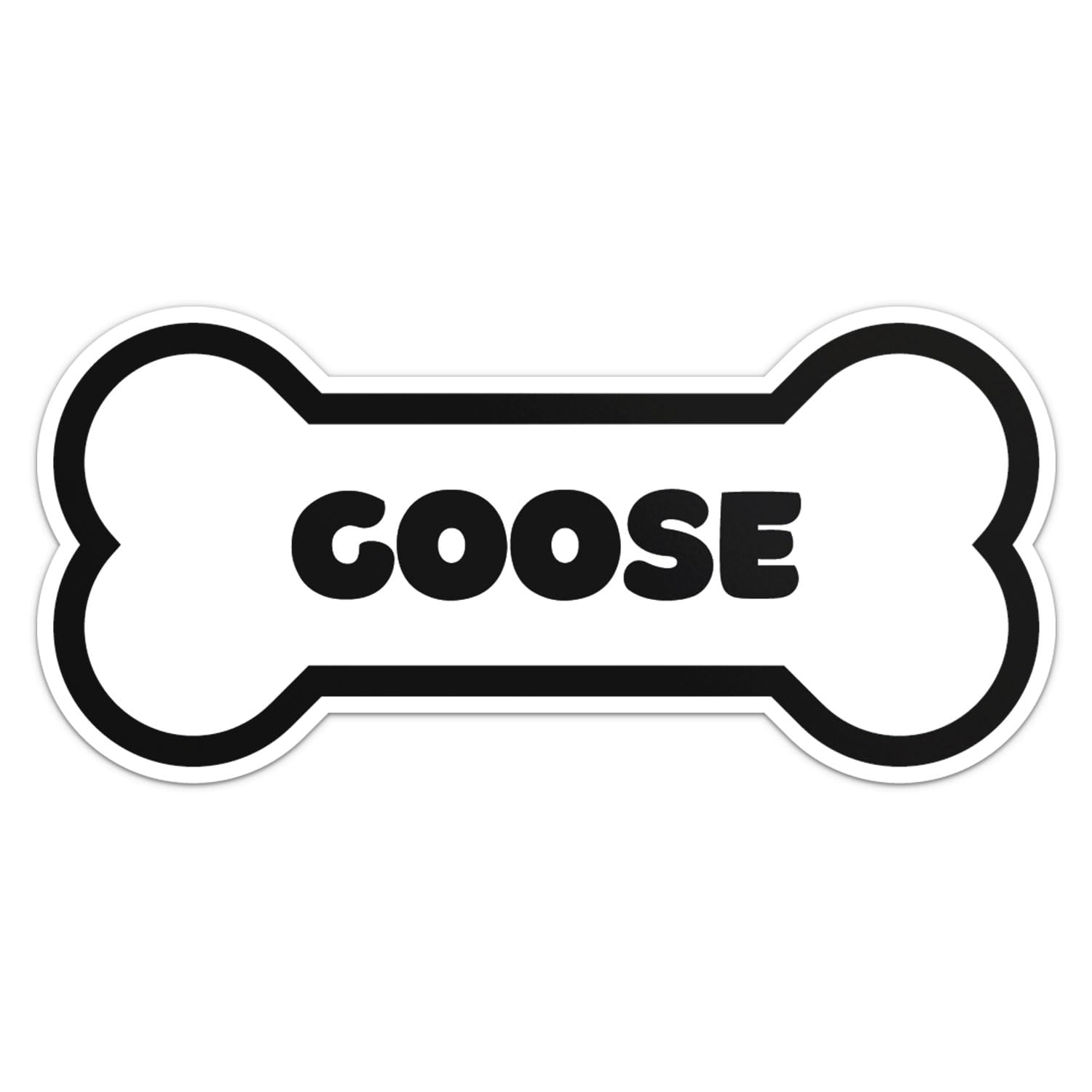 Goose Dog Name Sticker - Waterproof Vinyl Decal For Car Bumper, Laptop, Water Bottle, Wall, And Window, Size - 6'' Longer Side