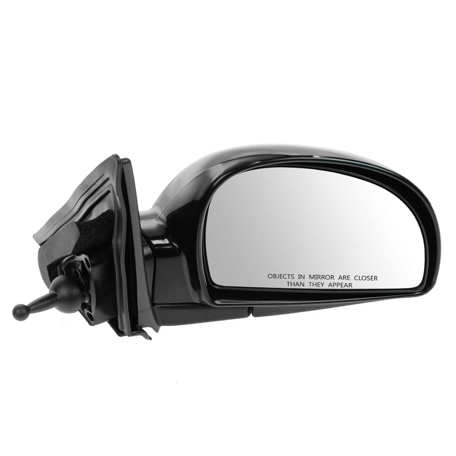 Trq Right Mirror Manual With Smooth Cover Passenger Side Compatible With 2002-2006 Hyundai Accent Hy1321140