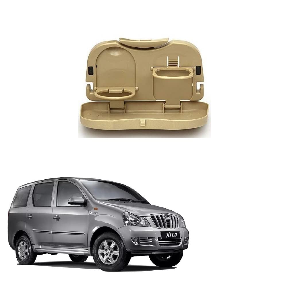 Stylish Foldable Compact Car Back Seat Tray for Food/ Drinks/ Cup/ Bottle Holder Universal Pack of 1 Suitable for Mahindra Xylo