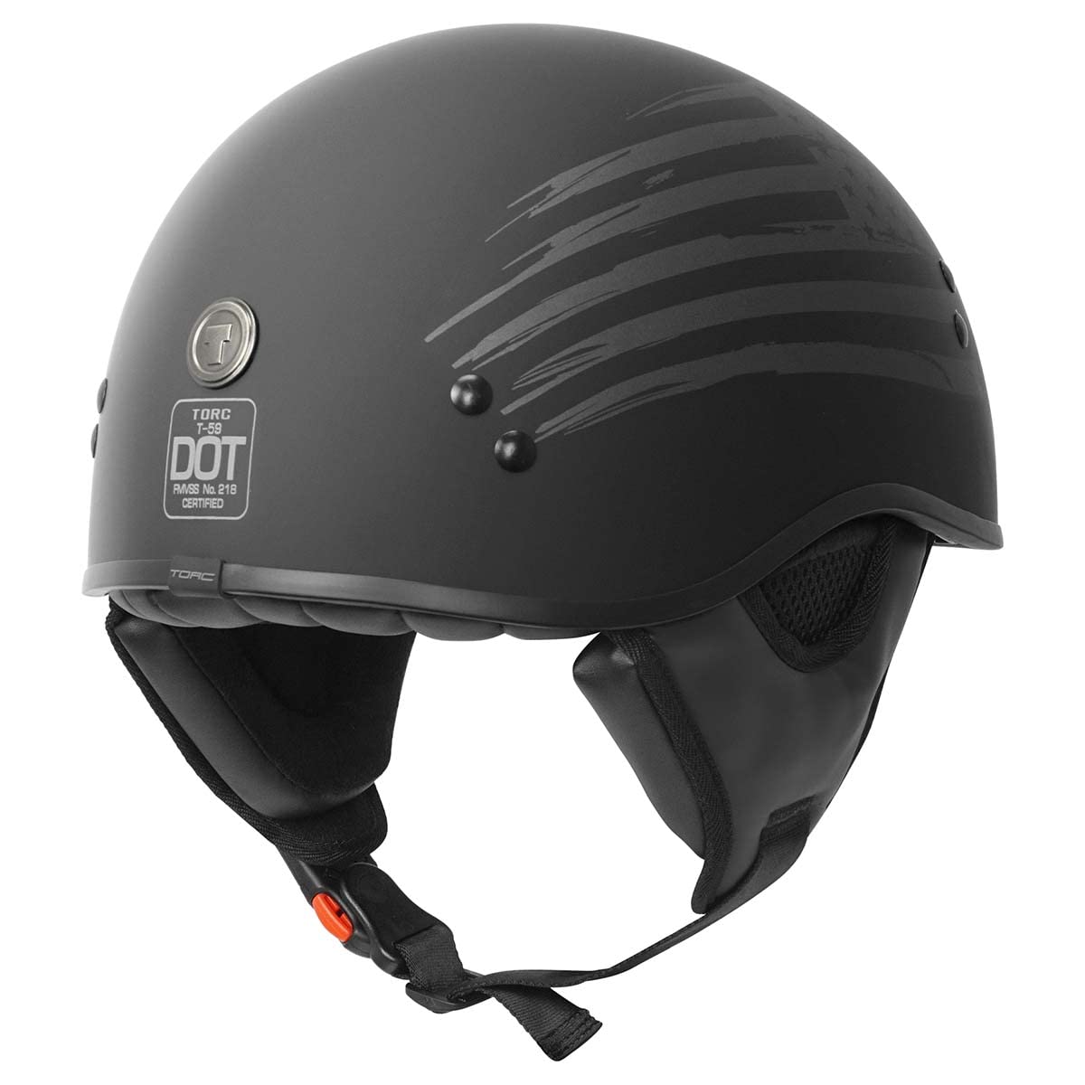 TORC T-59 Half Flag Helmet (Matte Black - Medium)