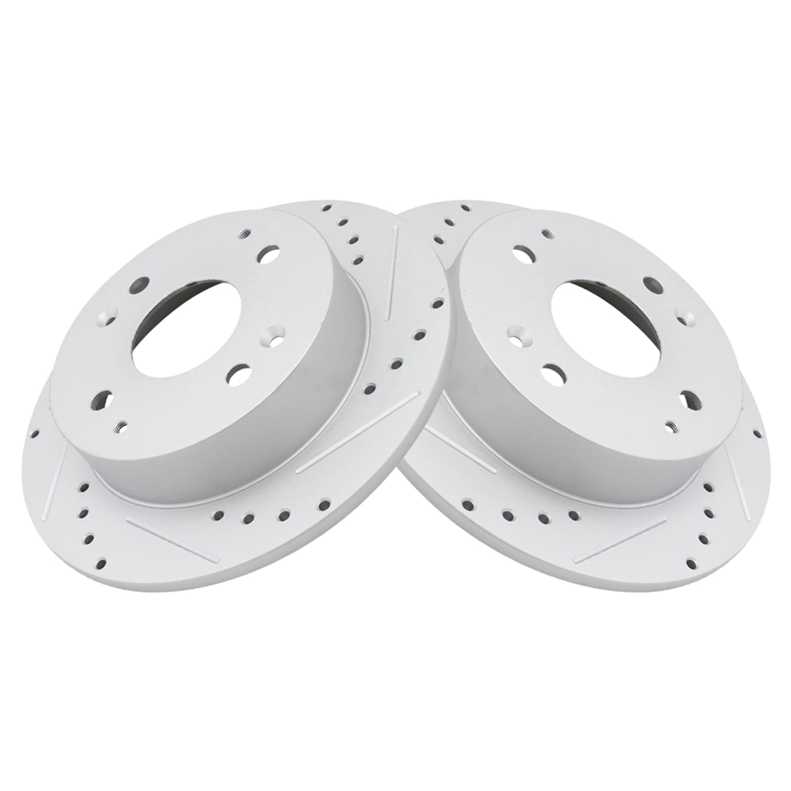 Trq Rear Performance Brake Rotors Set Premium G-Coated Compatible With 1998-1999 Acura Cl 1998-2002 Honda Accord