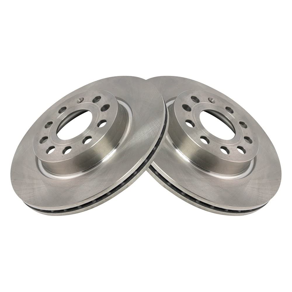 Trq Front Brake Rotors Set Vented Compatible With 2011 Audi A3 Quattro 2013 Volkswagen Gti 2011-2018 Jetta