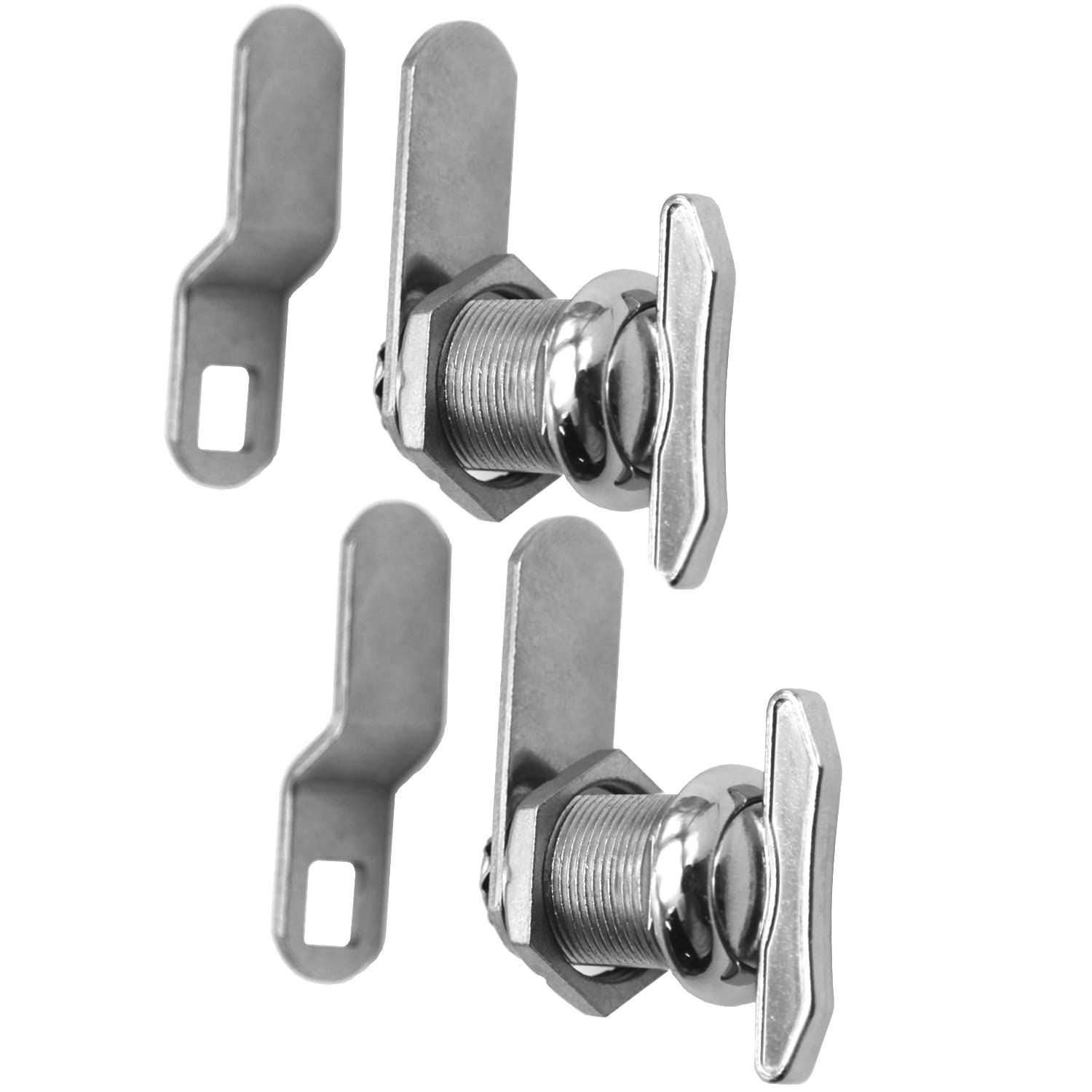 Wooch 5/8 Thumb Operated Offset Cam Lock, Rv Compartment Latch, Non-Locking Thumb Turn, For Rv Compartment Camper Storage Door (2 Pack)