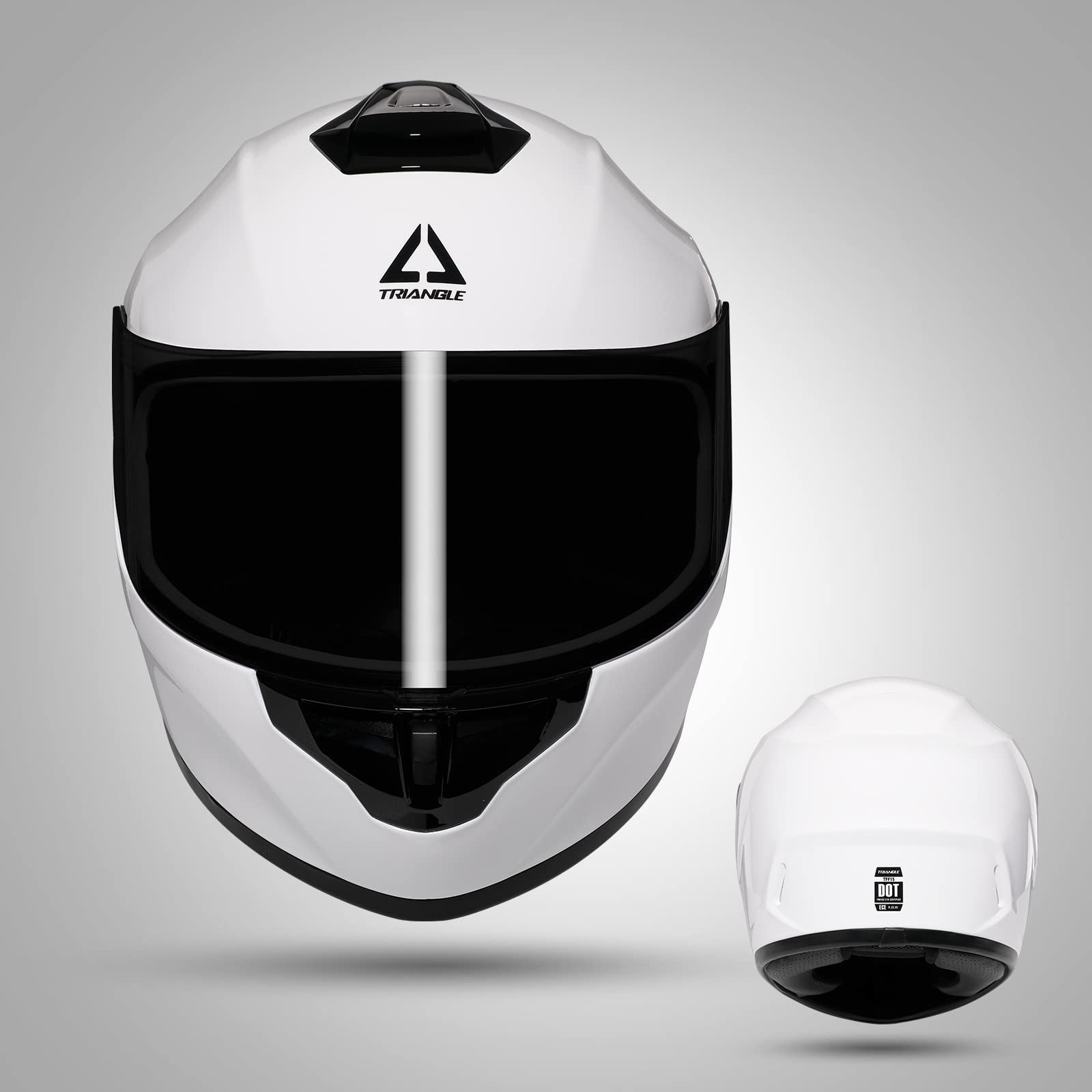 Triangle Motorcycle Helmets Full Face Motorcycle Helmet For Men & Women With Tinted And Clear Visor Meet Dot Approved