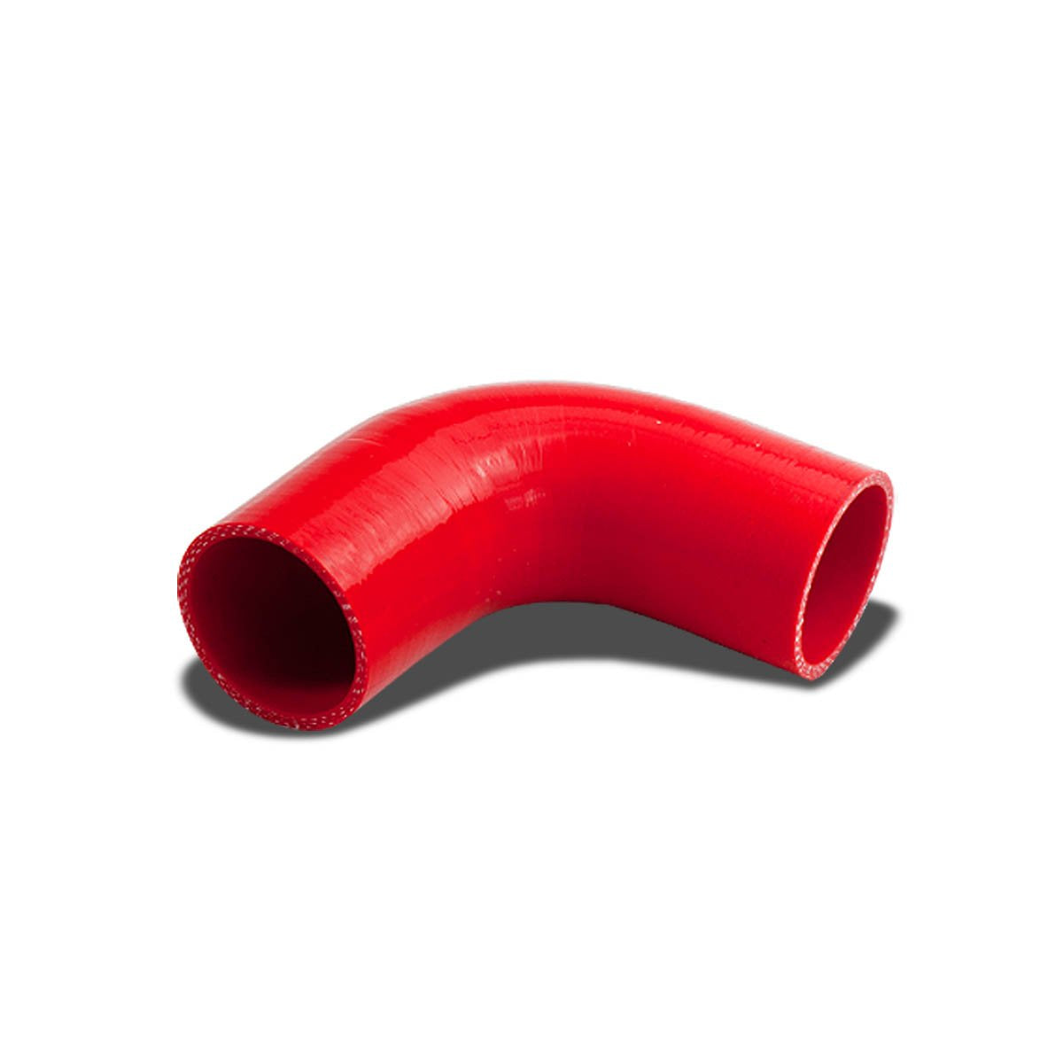 Auto Dynasty 2 Inches 90 Degree Elbow Turbo/Intercooler/Intake Piping Coupler Silicone Hose (Red)