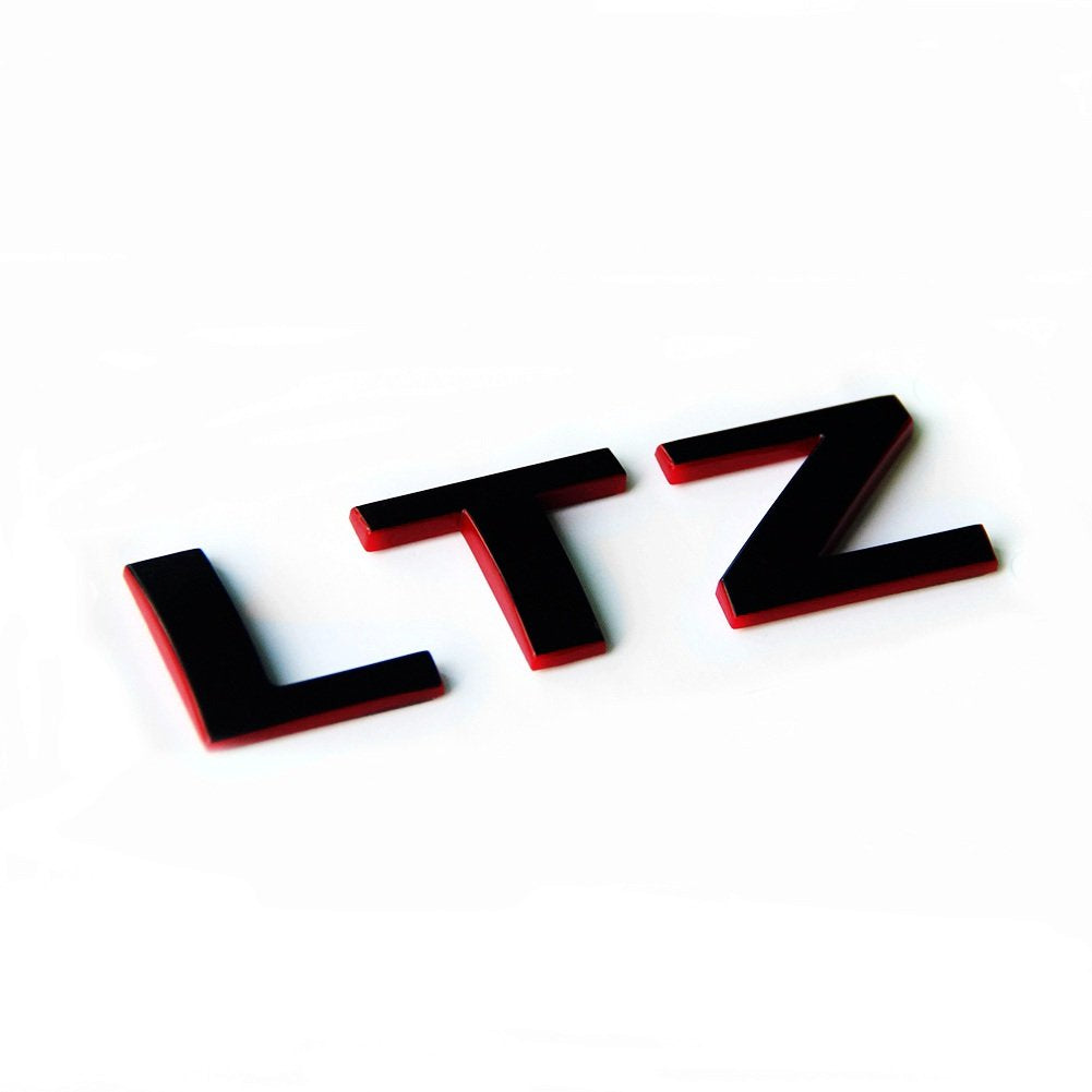 1X Oem Ltz Letter Nameplate Emblem Badge Compatible With Silverado Sierra Tahoe Suburban Glossy (2007-2018 Redline)