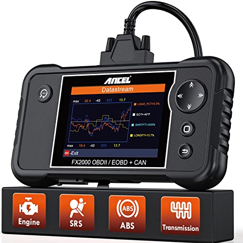 Ancel Fx2000 Obd2 Scanner Diagnostic Tool, Abs Srs Transmission Airbag Car Scanner, Check Car Engine Code Reader, Vehicle Scan T