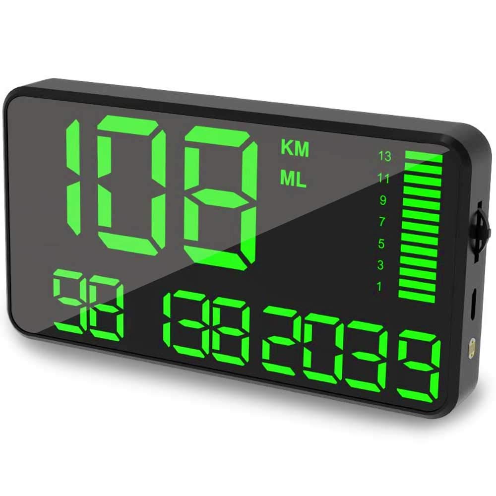 5.5 Speedometer Odometer Display MPH/KMH with Over Speeding Alarm for All Vehicle Truck Bicycle Motorcycle, Speed, Driving Mil