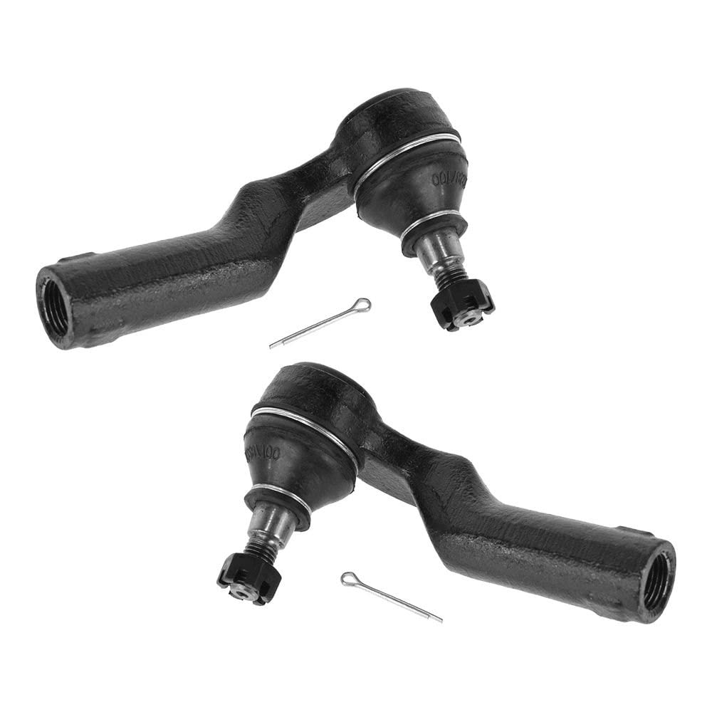 TRQ Front Outer Tie Rod Set Compatible with 2004-2013 Mazda 3 2006-2015 5