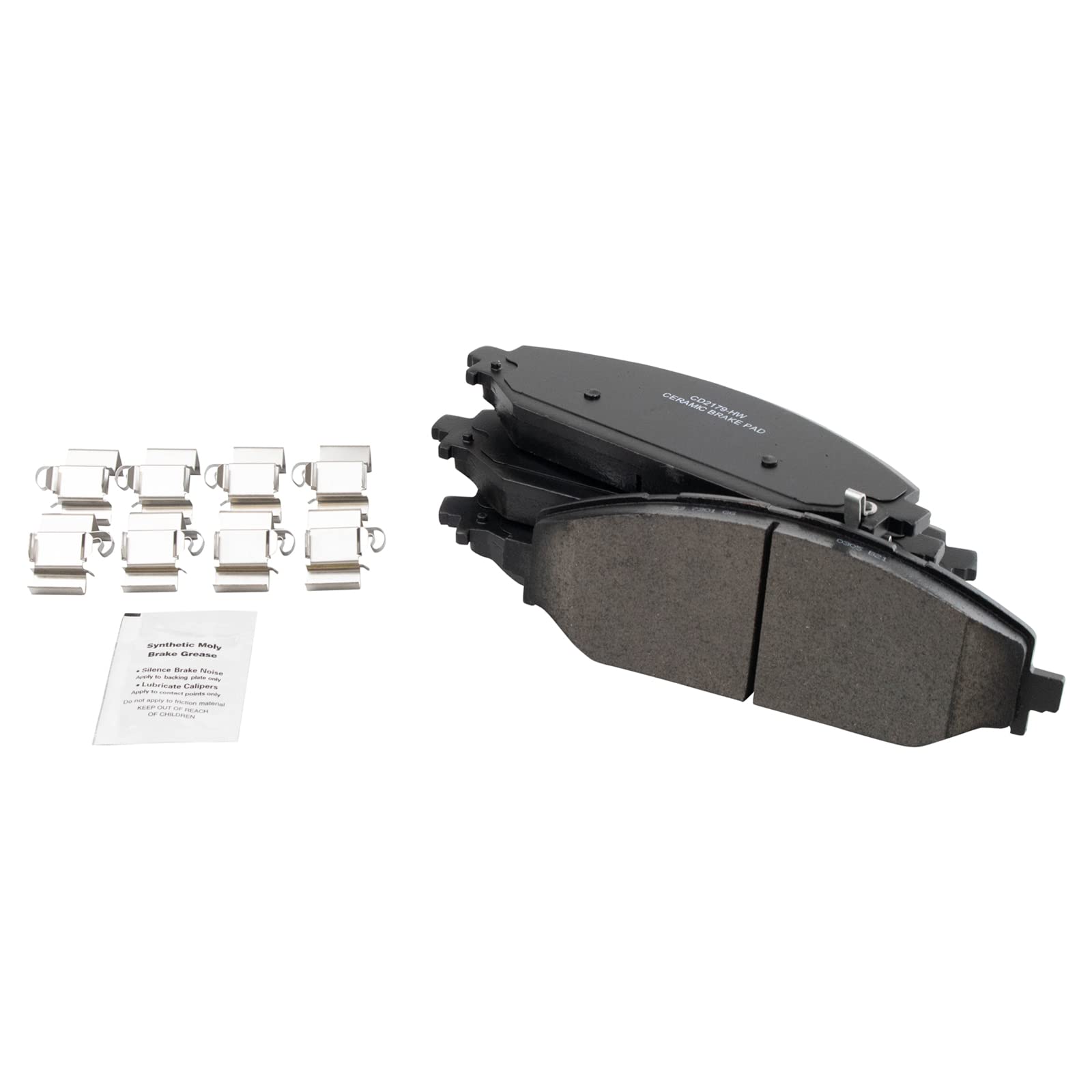 TRQ Front Brake Pads Ceramic Compatible with 2022 Jeep Grand Wagoneer Wagoneer 2019-2023 Ram 1500