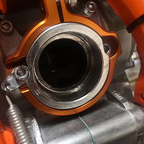 Nicecnc Orange Escape Flange Guard Protector Compatible With Ktm 250 300 Exc/Xc/Sx/Xcw/Xc-W Six Days/Xc-W Tpi 2017-2022 Husqvarna 250 300 Te/Tc/Tx 2017-2022 Gasgas Ex/Ec/Mc 250 300 2021-2022