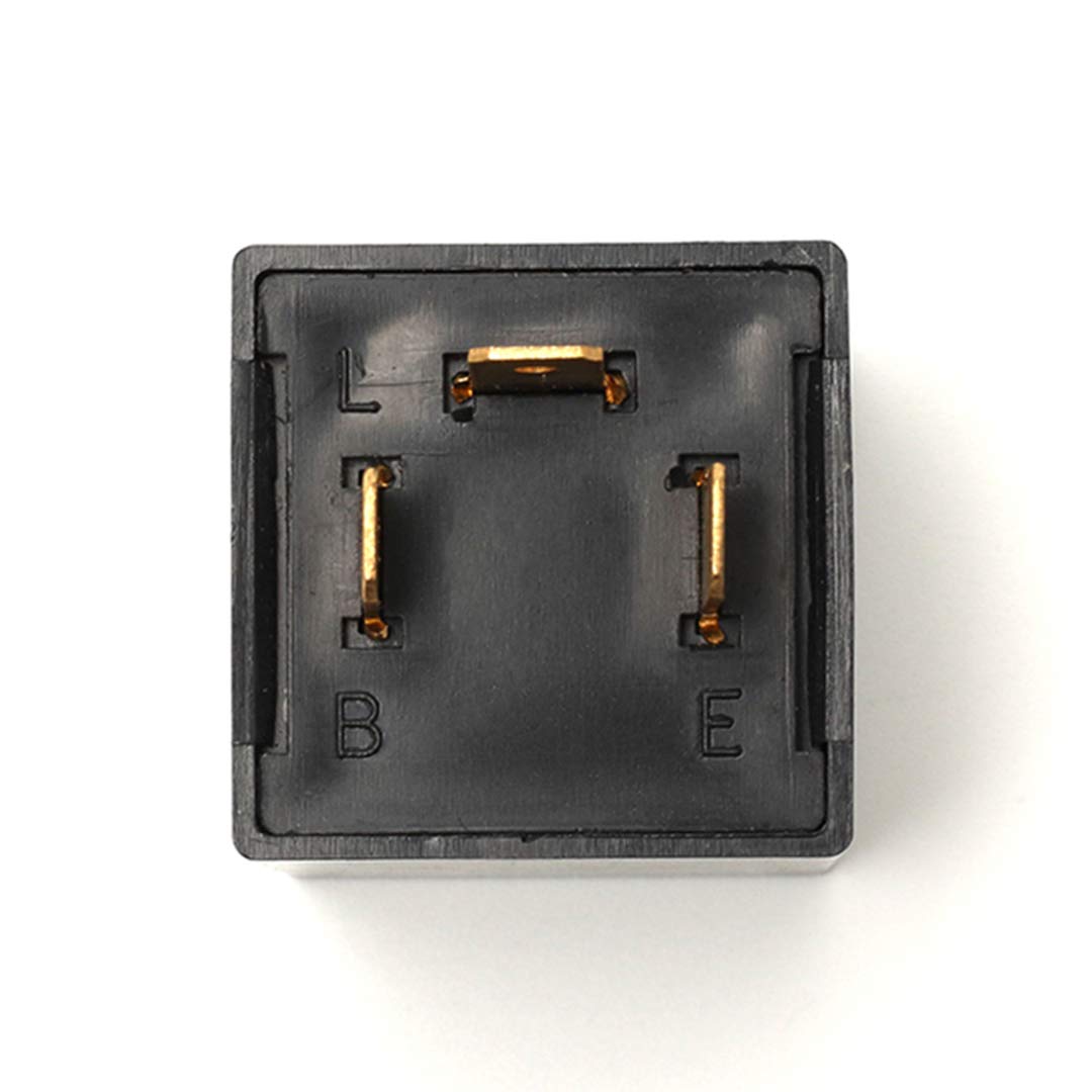 AMFRNE 3 Pin Flasher Relay - LED Compatible, Replacement for 00-21 Automotive Turn Signals & Hazard Warning, 12V, 3-Pin Design