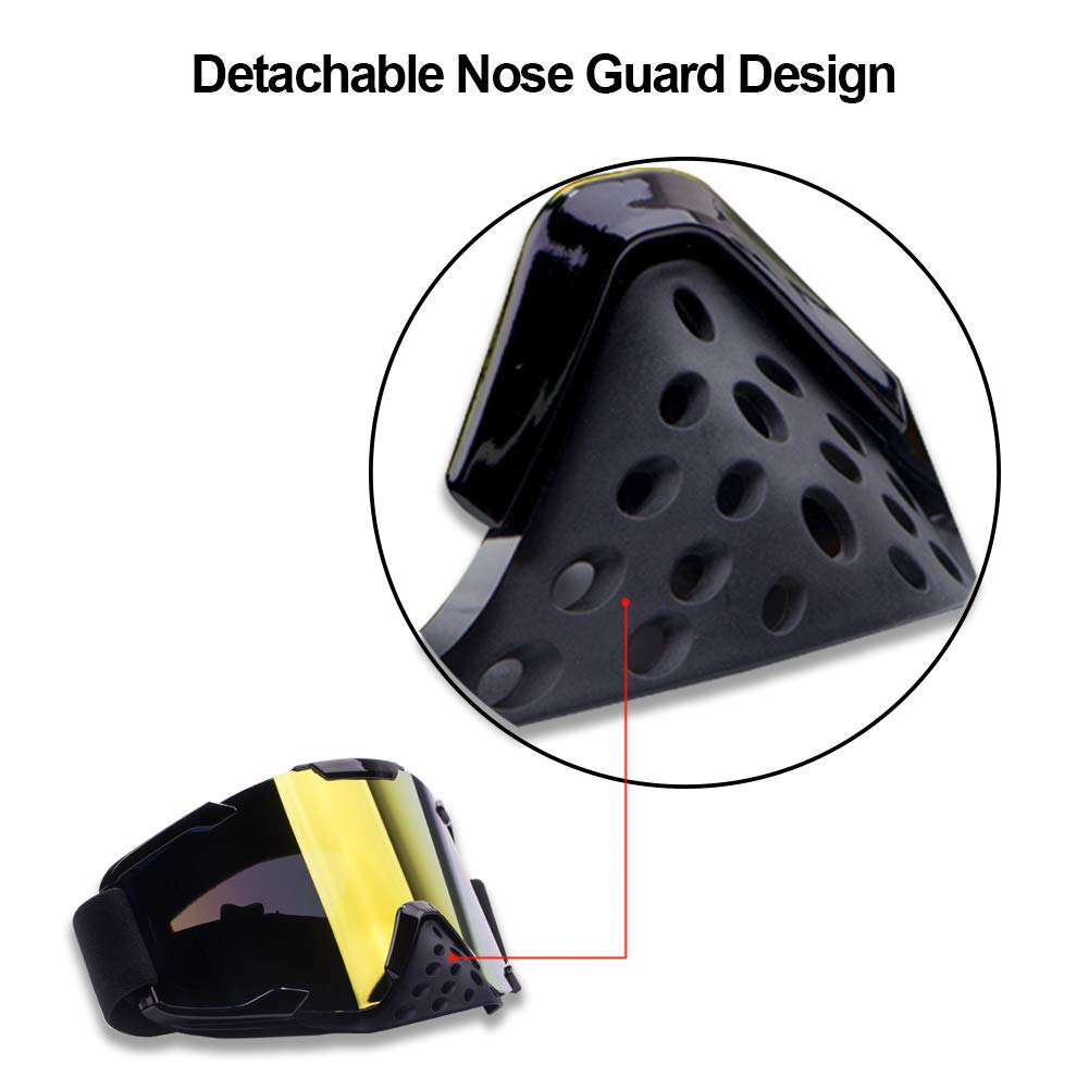 4-Fq Motocross Goggles Dirt Bike Goggles Adult Pu Resin Motorcycle Goggles Windproof Atv Goggles Dustproof Crg Sports Riding Gog