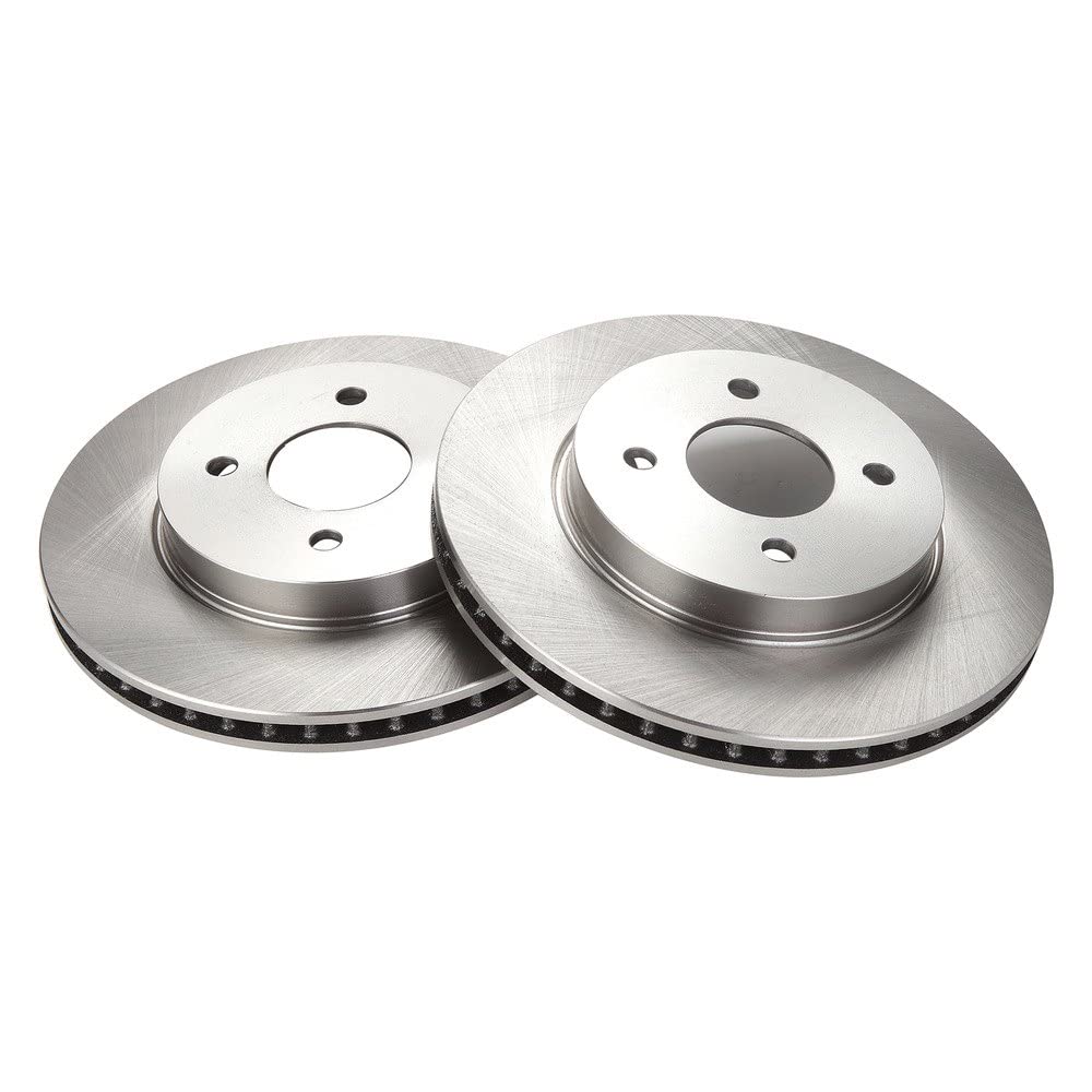 Trq Front Brake Rotors Set Vented Compatible With 2012-2019 Nissan Versa 2014-2019 Versa Note