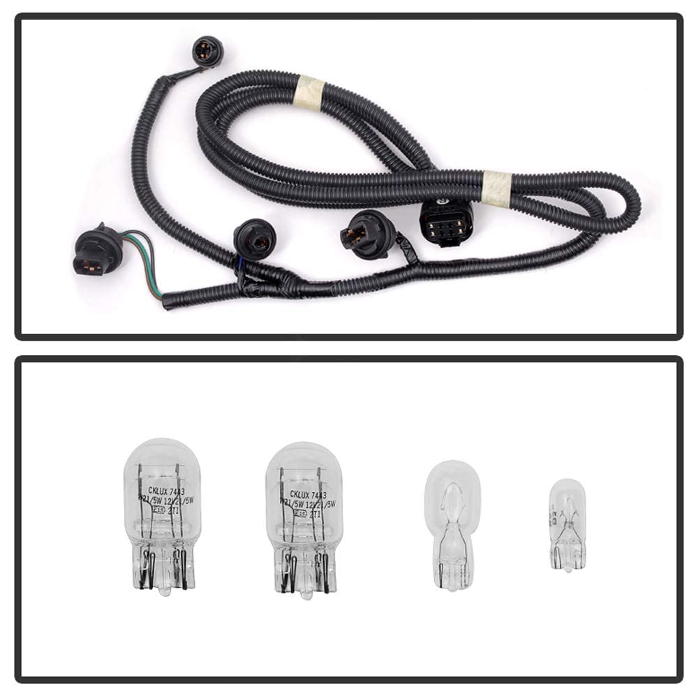 Acanii - For Red Smoke 2014 2015 2016 2017 2018 Gmc Sierra 1500 Tail Lights Brake Lamps Left+Right