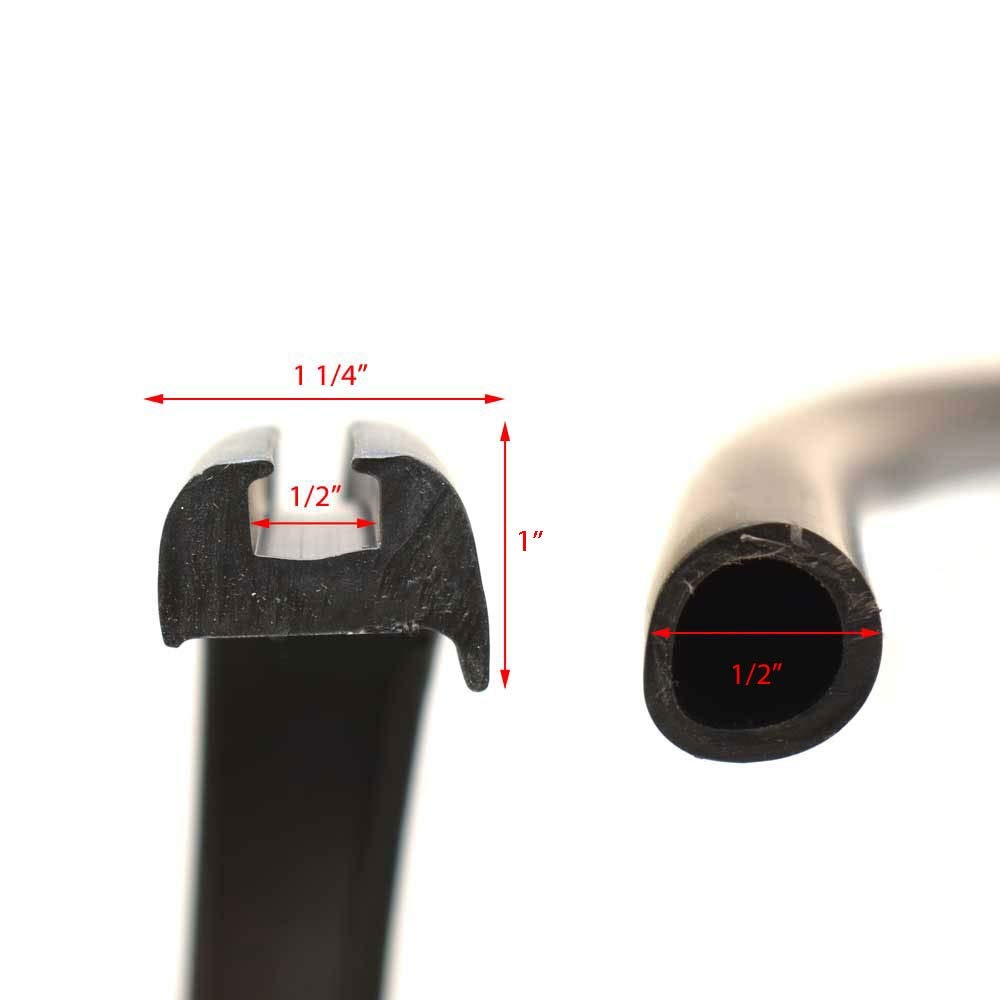 Taco 1 1/4 Black/Black Kit Flexrubrail70'