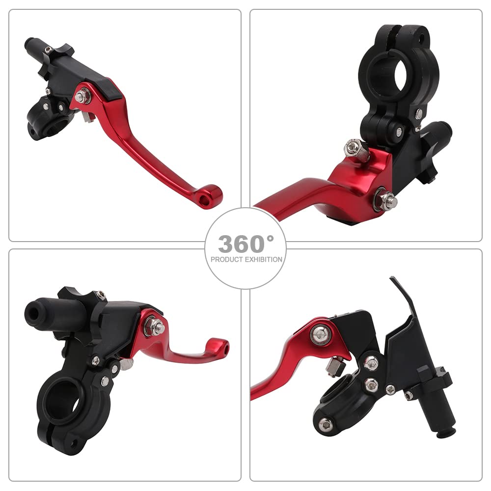 Jfg Racing Motorcycle Clutch Brake Lever 7/8'' 22Mm Folding Levers Aluminum Alloy Universal For 110Cc 125Cc 140Cc 150Cc Ssr Apollo Rfz 125 Dbx18/19 Xpro Coolster Thumpstar Baja Dirt Pit Bike Red