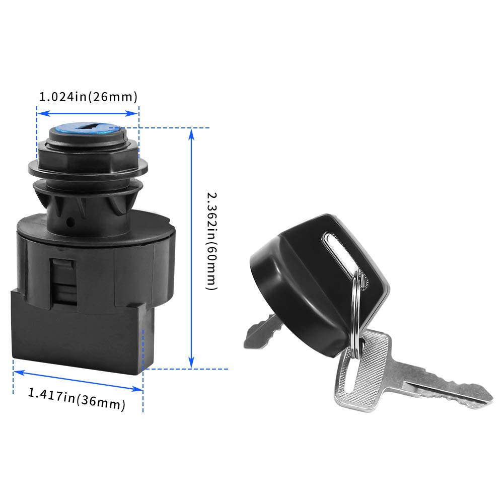 4011002 4012165 Ignition Key Switch Compatible With Polaris Ranger 700 800 900 Crew Rzr S 570 Sportsman 850 570 500 Scrambler 1000 850 400 Trail Boss 330 325 Magnum Outlaw Hawkeye Xpedition Xplorer
