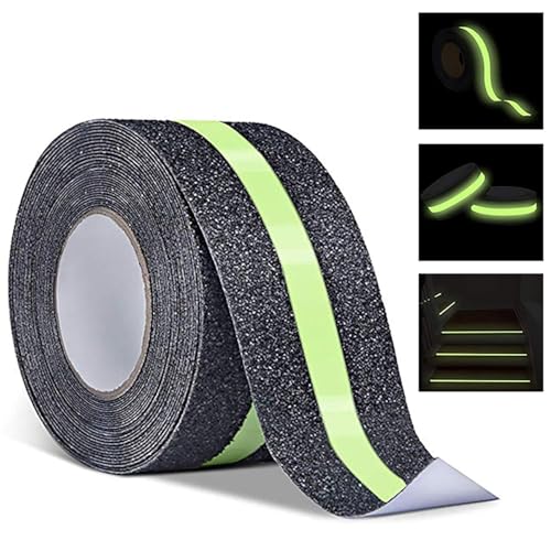 Druri Anti Slip Grip Tape,NonSlip Traction Tapes With Glow In The Dark Reduce The Risk Of Slipping For Indoor Or Outdoor Stair 